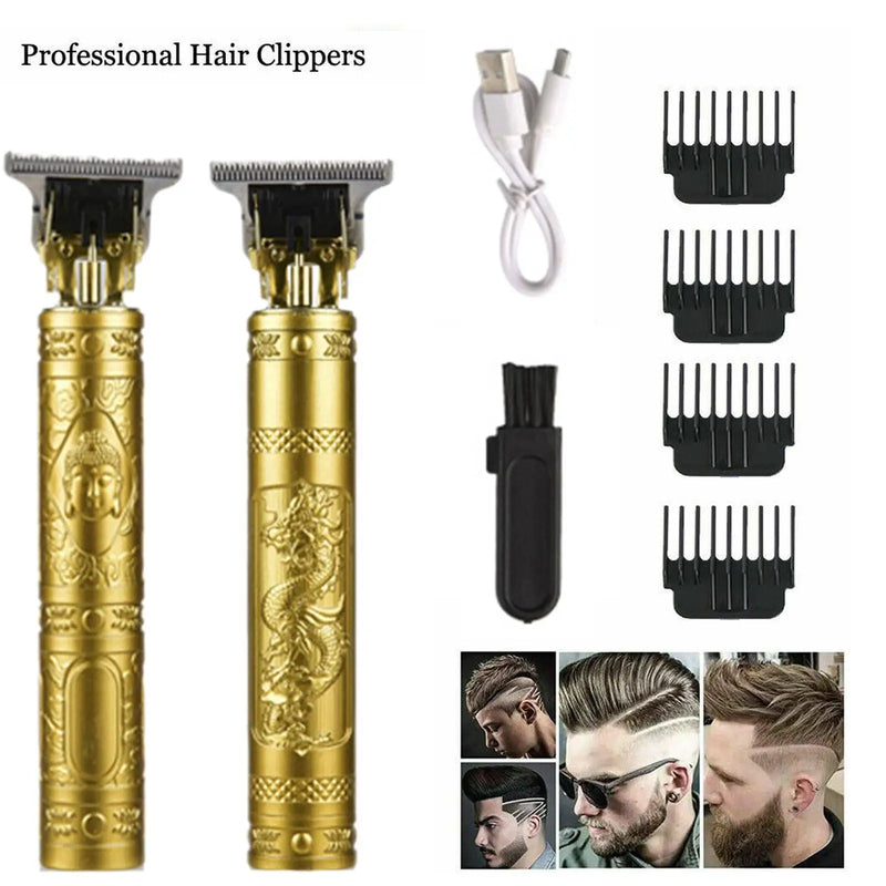 Máquina de corte de cabelo elétrica para homens, T9, USB recarregável Shaver, Professional Trimmer, Barba Trimmer, Dragon Trimmer