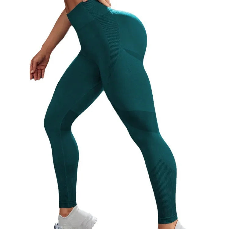 Calças de ioga sem costura para mulheres, roupas esportivas, cintura alta elástica, exercício atlético, leggings fitness, leggings de roupas esportivas