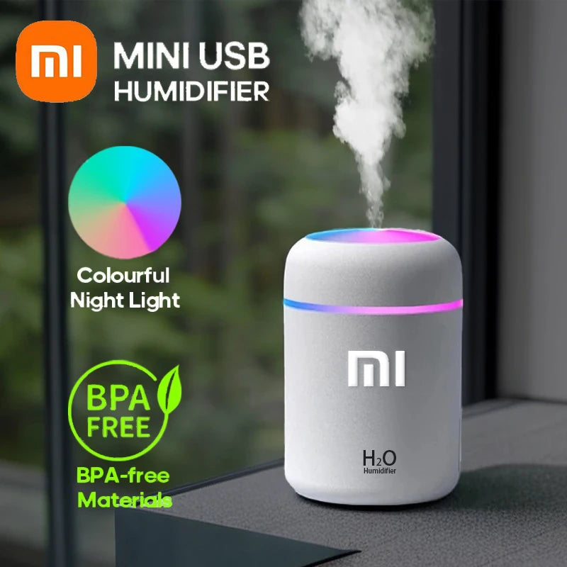 Xiaomi-H2O Umidificador de Ar, Portátil, Mini, USB, Difusor de Aroma, Névoa Fria, Quarto, Casa, Carro, Plantas Purificador, 300ml